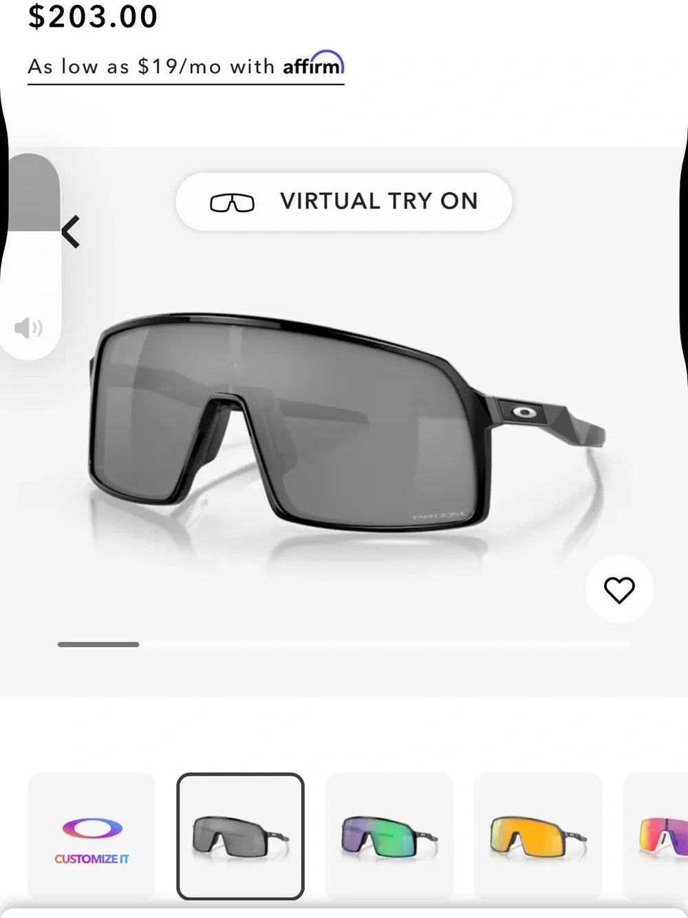 Oakley Black Shield Sunglasses